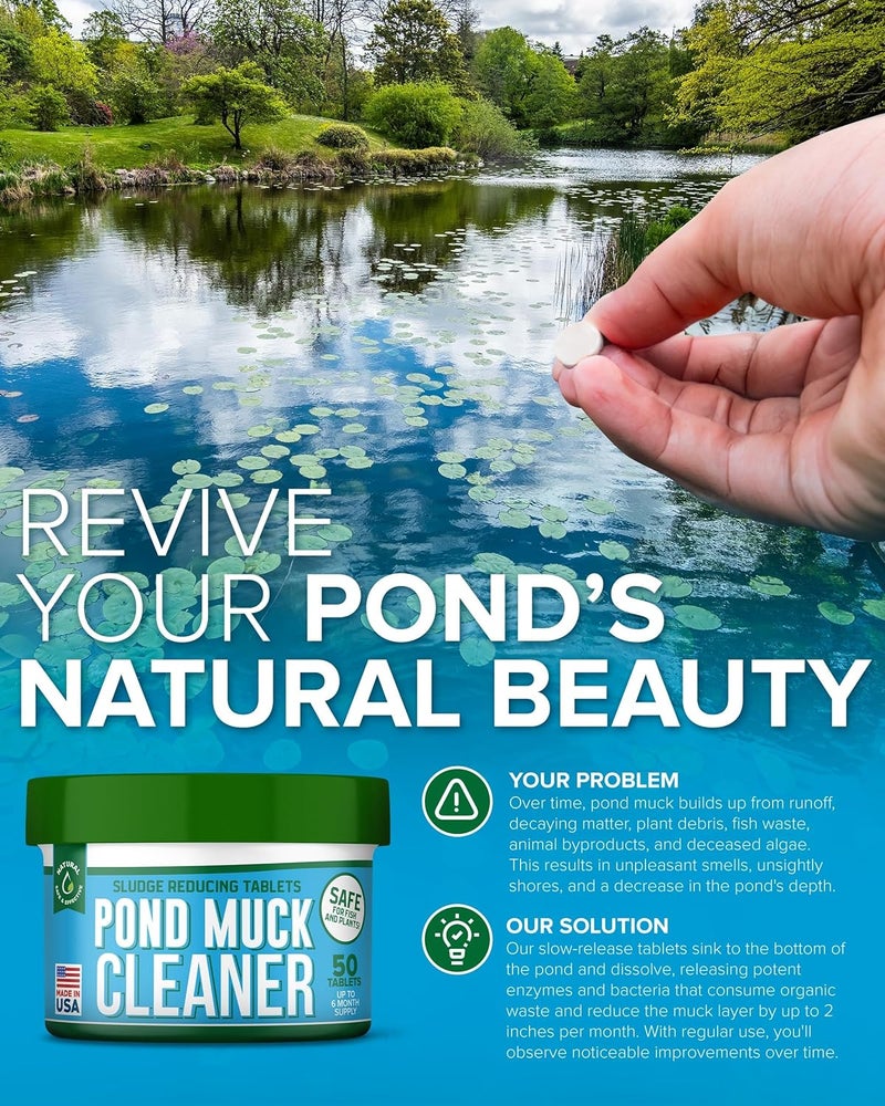 ProSpring Labs Pond Clarity Solution | Fish Pond Clarity Solution | Sludge Dissolver for Fish Pond 600 Tablets - Image 4